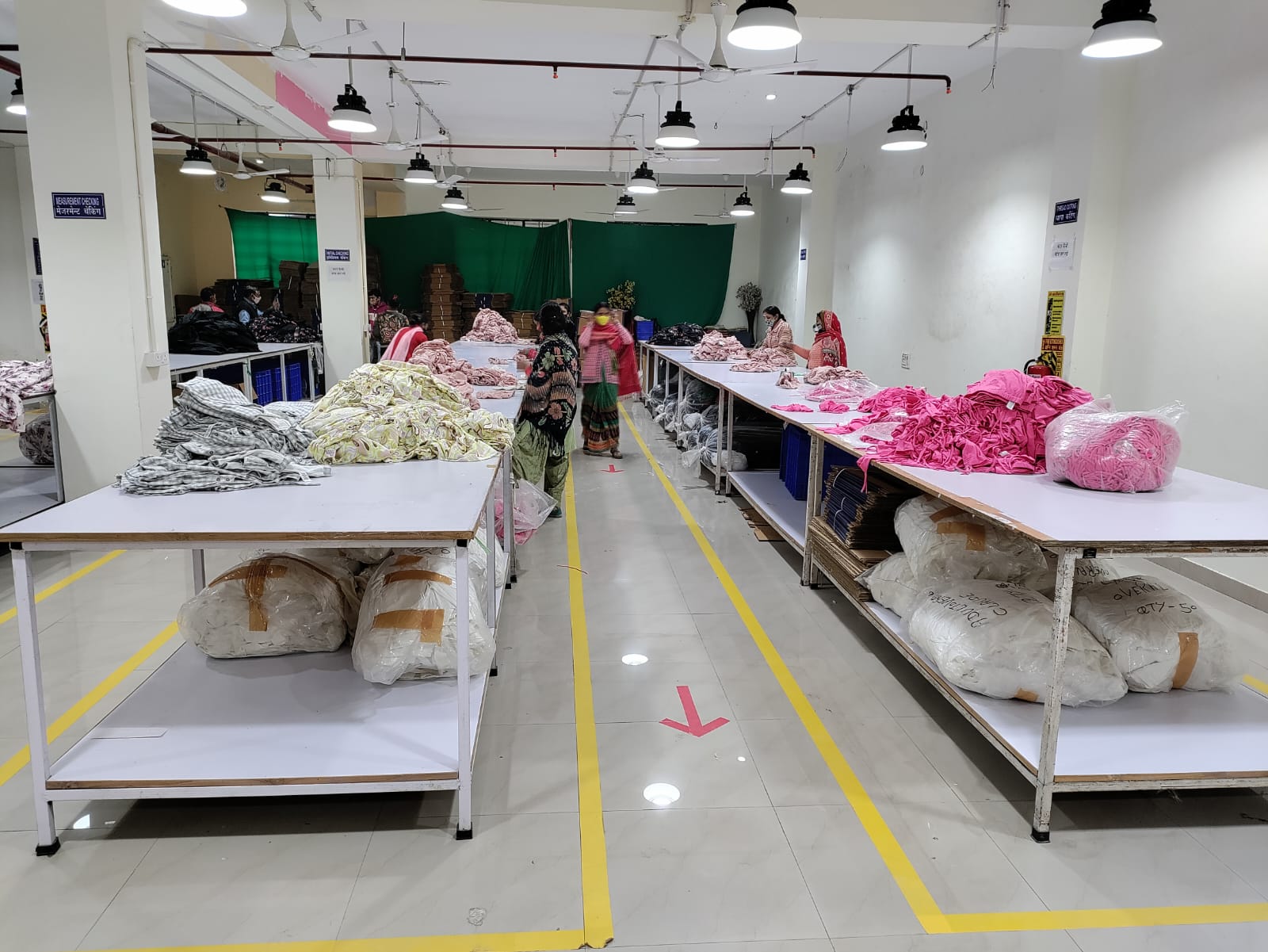 Women workers in production facility