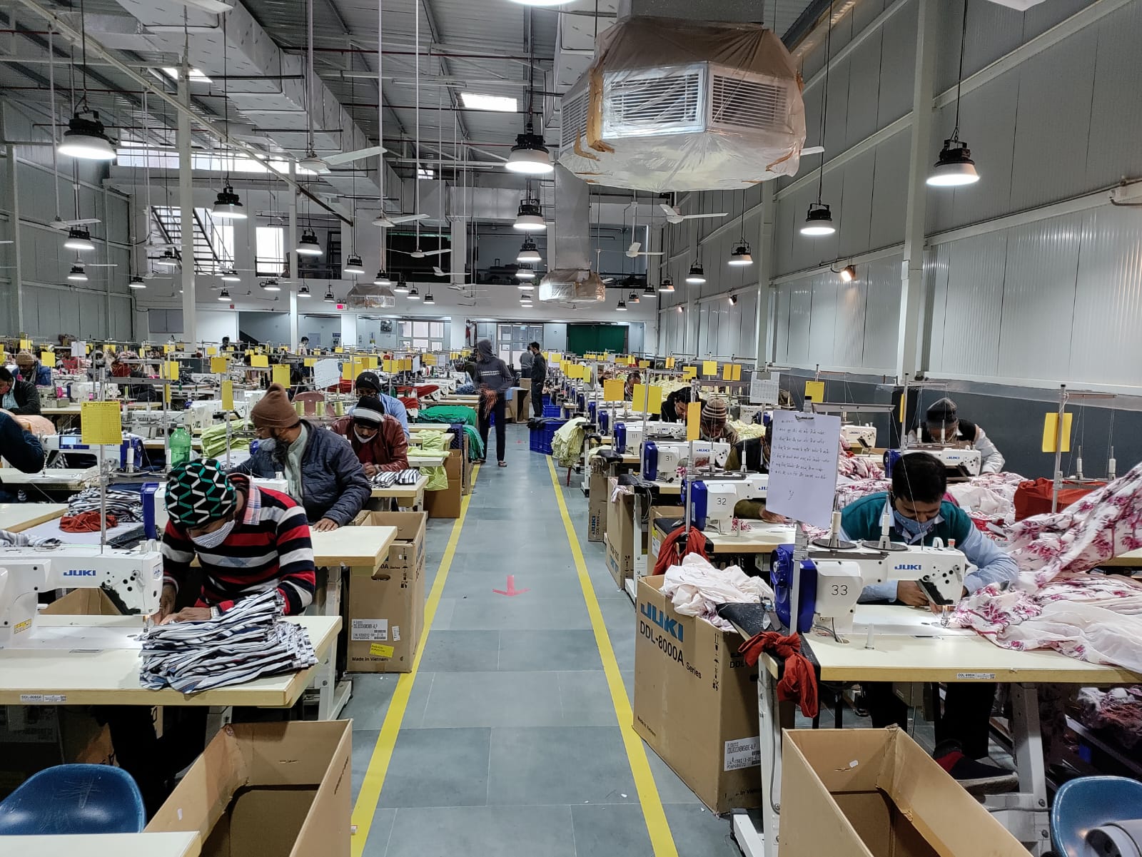 Clean modern factory working conditions